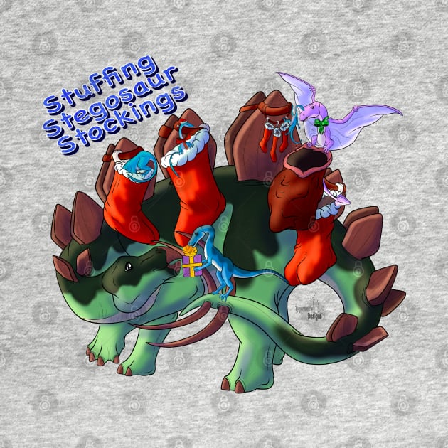 HoliDinos: Stuffing Stegosaur Stockings {Text} by tygerwolfe